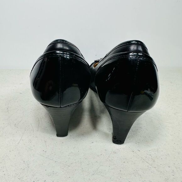 Cole Haan Women’s Black Leather Buckle Heels, Classic Style 2-inch Heel Size 7B - Picture 5 of 8